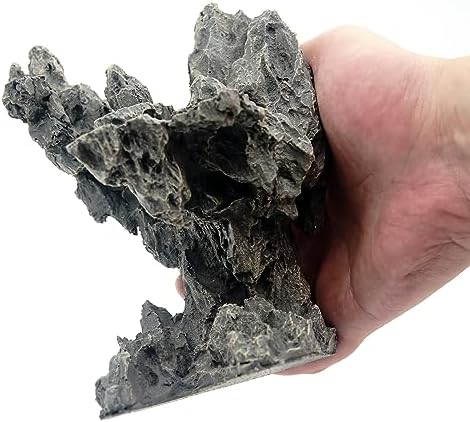 Allcolor Aquarium Rock Decor, 3-Piece Elf Island for 5-10 Gallon Tanks