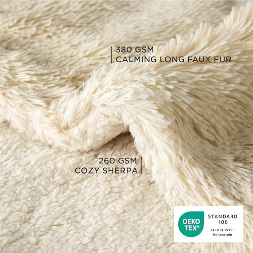 Bedsure Waterproof Dog Blankets for Medium Dogs, Fluffy Faux Fur, 40x50