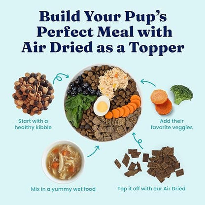 Solid Gold Air Dried Dog Food Topper & Treats for Picky Eaters, Beef, 4oz