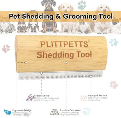 Dog Brush for Shedding, Deshedding Grooming Tool for Dogs, Cats