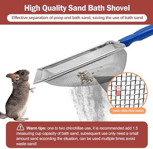 Large Chinchilla Sand Bath Container Kit Plastic Chinchillas Dust Bath House with Sand Cup and Sand Shovel Hamster Shower Room for Hedgehog Guinea Pig Squirrel and Other Small Animals(Green)