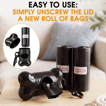 Teling 3000 Count Dog Poop Bags with 3 Dispensers, Colourful