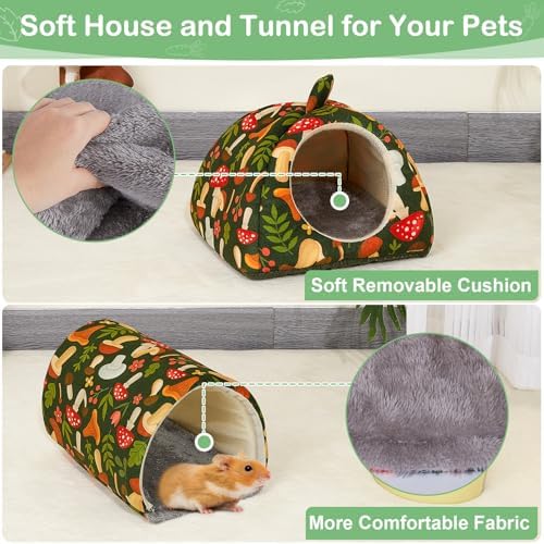 Bienbee Guinea Pig Hideout, 2 Piece Washable Set for Small Animals Small