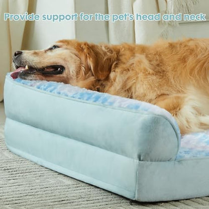 BFPETHOME Orthopedic Washable Dog Bed, Sleeping Couch for Large Senior Dogs