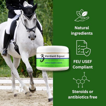 3 Day Defense Cream for Horses – 72 Hour Waterproof Skin Barrier for Itching, Scratching, Wounds, Rain Rot & Mud Fever