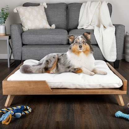 PETMAKER Elevated Dog Bed for Medium to Large Pets, Natural, 36” x 29.5”