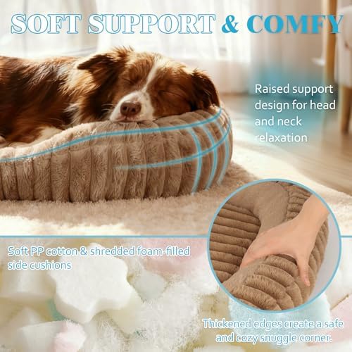 Orthopedic Dog Bed, Washable Soft Furry Dog Beds Extra Large Dog