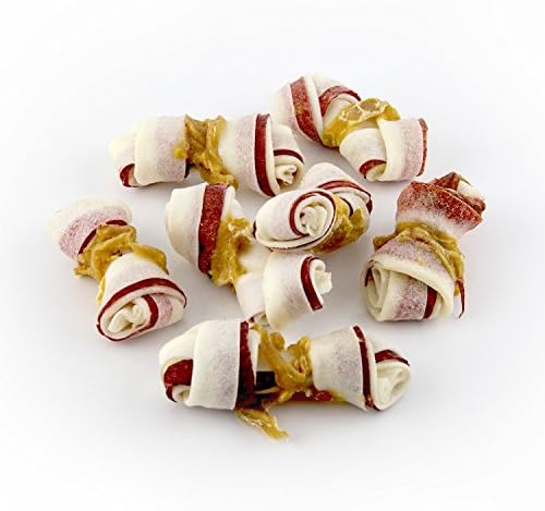 Good'N'Fun Triple Flavor Mini Rawhide Chews, 18-Count (Pack of 2)