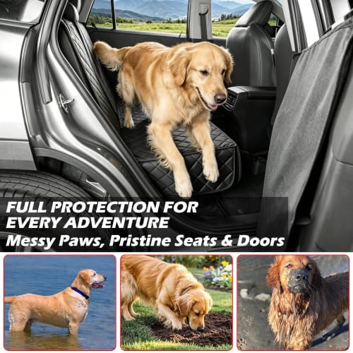 Dog Back Seat and Door Cover, Dog Covers for Cars Back Seat