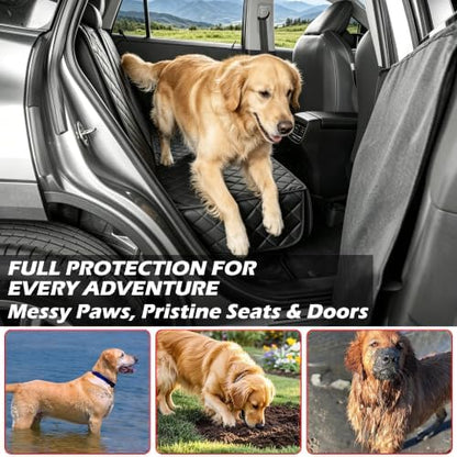 Dog Back Seat and Door Cover, Dog Covers for Cars Back Seat
