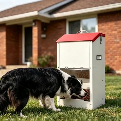 25lbs Automatic Dog Feeder Large Breed Gravity Dog Food Dispenser