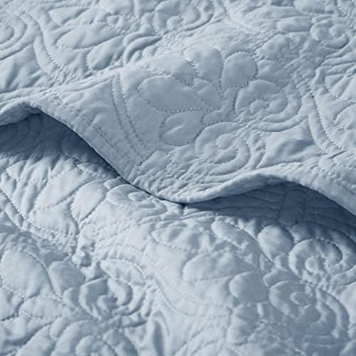 Madison Park Damask Quilting Design Throw Blanket, 60"x70"