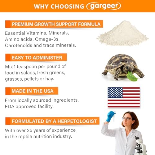 Gargeer 3oz Tortoise Juvenile Growth Support Supplement | Made in USA