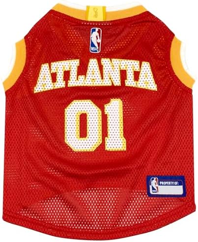 Pets First NBA Atlanta Hawks Dog Jersey, X-Small- Tank Top Basketball Pet Jersey