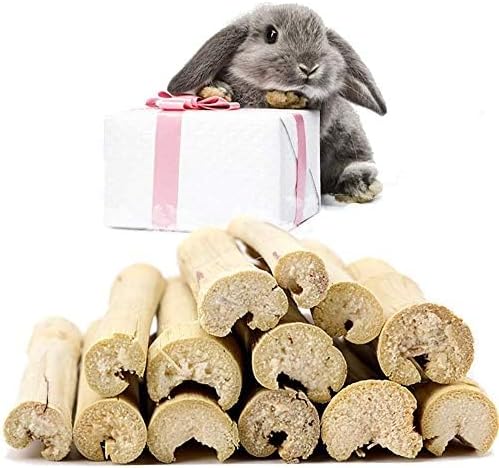 300g/10.5oz Bamboo Sticks for Rabbits - Rabbit Chew Toys for Teeth with Rabbit Treats Included - Durable Chew Sticks for Hours of Fun