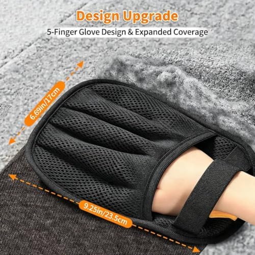 Pet Hair Remover Glove for Dogs & Cats – Five Finger Electrostatic Glove