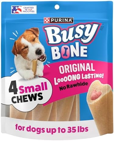 Purina Busy Bone Adult Small Dog Chew Treats, Original, (8) 4 ct Pouches