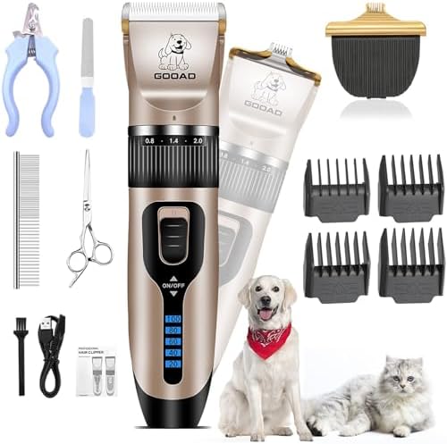 Dog Clippers for Grooming,Dog Grooming Kit for Heavy Thick Hair&Coats