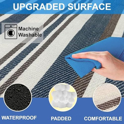 scuddles Waterproof Picnic Blanket 60" x 60" for Beach, Camping and Travel