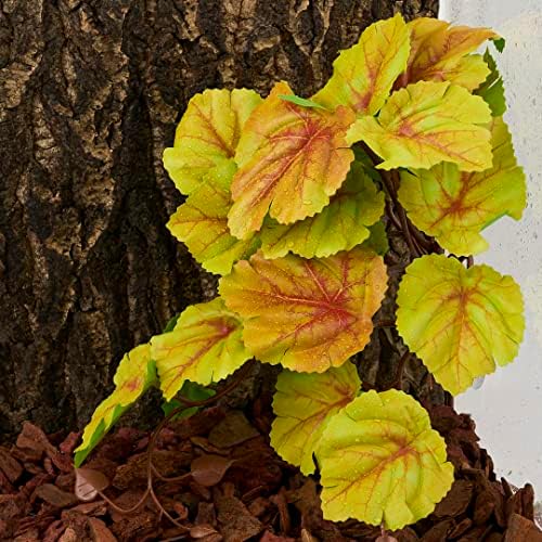 2Pack Yellow Reptile Plants Fake Heuchera Terrarium Hanging Suction