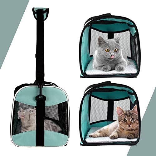 Cat Dog Carriers Soft-Sided Pet Carrier Large Cats for Medium Big Cat Small Dog Puppy up to 16lbs TSA Airline Approved Animal Collapsible Cat Carrier Carriers Travel Carrier Cat Bag (17x11x11)