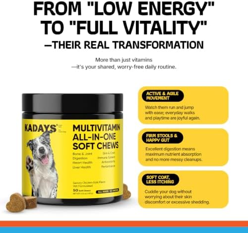 Dog Vitamins and Supplements - Comprehensive Dog Multivitamin Soft Chews