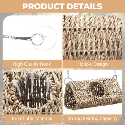 CroBlissful Bearded Dragon Tank Accessories, Triangle, Pale Yellow