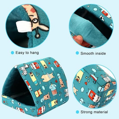 UPINS 2 Pack 9.8 inches Guinea Pig Bed,Guinea Pig Hideout