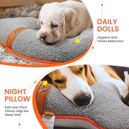 HiPetpy Dog Pillow, Soft Dog Pillows for Dogs, Head & Neck Support for Dog
