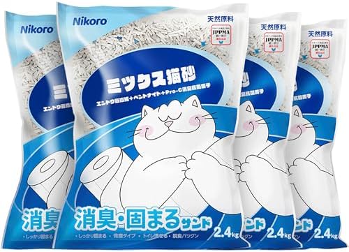NIKORO Tofu Cat Litter,Strong Clumping Cat Litters,21lbs(5.29 lbs×4Bags)