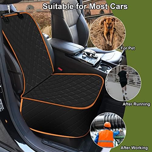 Femuar 2 Packs Car Front Seat Cover for Dogs, Waterproof Pet Car Seat Protector, Nonslip Scratch-Proof Dog Seat Cover for Cars, Trucks & SUVs