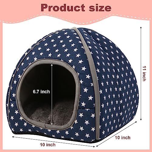 Cozy Guinea Pig Hideout Bed Soft Fleece Material Removable Cushion Washable and Dryer Friendly Perfect Cage Accessories for Rabbits Hamsters Hedgehogs