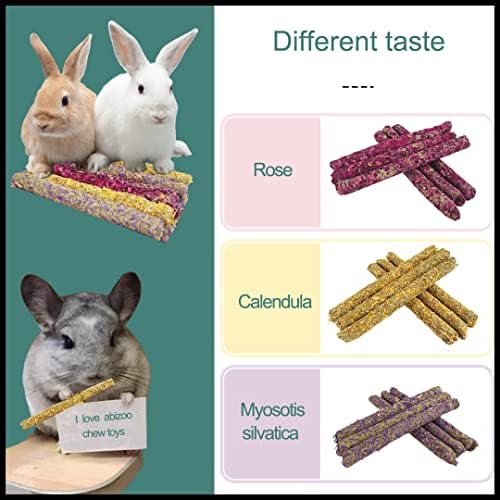 Abizoo 16 Packs Bunny Flower Chew Toys