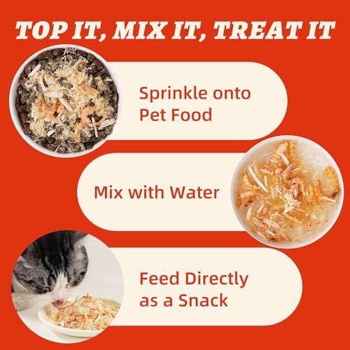 Wellix Freeze Dried Topper for Cats & Dogs, Antarctic Krill Treats, 7.05oz