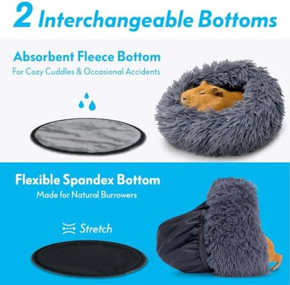 Paw Inspired Furr-O Burrowing Pet Bed Enrichment, Removable Base, Dark Gray