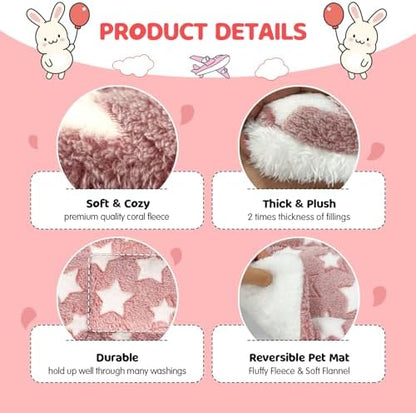 2 Pack Bunny Rabbit Bed - 10 x 13 Inch Upgraded-Thickness Pee Pads Bedding