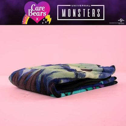 Care Bears X Universal Monsters Frankenstein Bedding Super Soft Plush Throw, 46 in x 60 in, (Officially Licensed Product) by Franco Collectibles