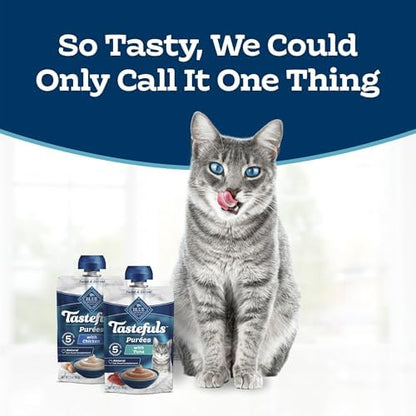 Blue Buffalo Tastefuls Purees Beef Cat Food Topper, 3 oz, 12 ct