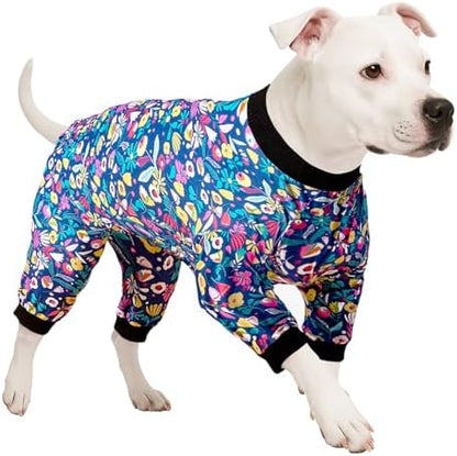 LovinPet Dog Pajamas Apparel for Giant Dogs, Hawaiian Flowers Print, XL