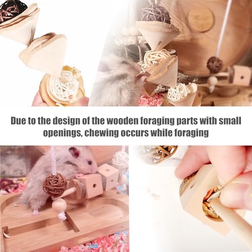 12 PCs Hamster Toys for Hamster, Gerbils, Mice, Rats, and Other Small Animals - Natural Molar Chew Toys to Promote Teeth Grinding, Reduce Boredom and Anxiety