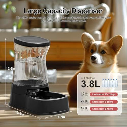 Automatic Dog Water Dispenser, Stainless Steel Bowls Feeder, 100% BPA-Free