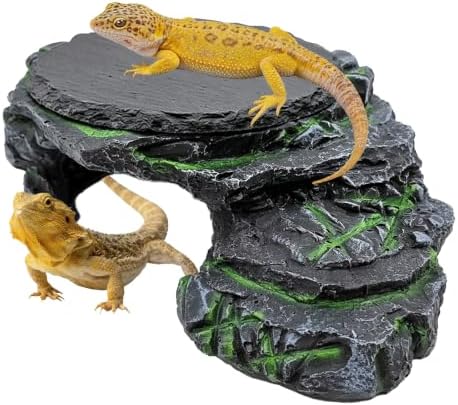 Reptile Basking Platform Gecko Hide Juvenile Beared Dragon Tank Accessories