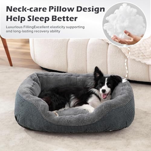INVENHO Large Dog Beds Large Sized Dog, Washable Orthopedic Warming Soft Sleeping Durable with Anti-Slip Bottom