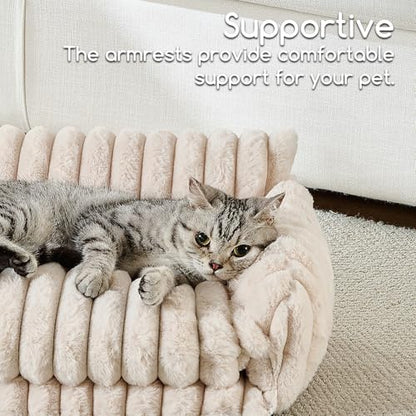 Hollypet Cat Bed Small Dog Orthopedic Couch Beds for Pets up to 13 lbs