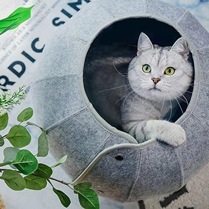 Foldable Pet Bed Cat Litter Breathable Kennel Cave Tunnel Toy Semi-Enclosed Creative Cat Mat Four Seasons Pet Supplies Felt Cloth