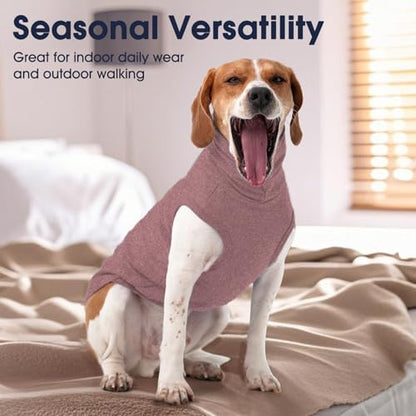 IECOii Small Dog Sweater,Stretch Fleece Vest - DarkRed, Medium