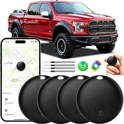 GPS Tracker for Vehicles No Subscription, iOS & Android - 4 Pack