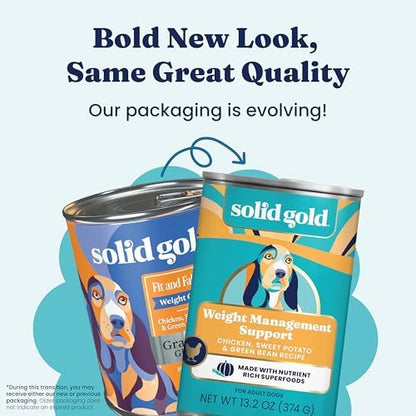 Solid Gold Weight Management Chicken Wet Dog Food, Meal & Topper, 6ct