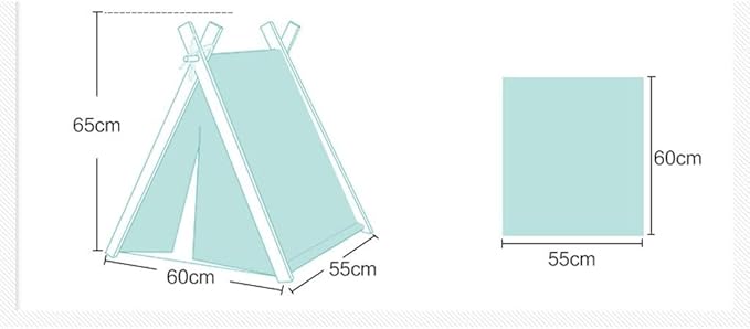 Pet beds, Pet Bed Tent Wooden Dog House Pet Bed Cat Bed Yurt Washable Kennel Cat Litter Small(80x80x90cm)