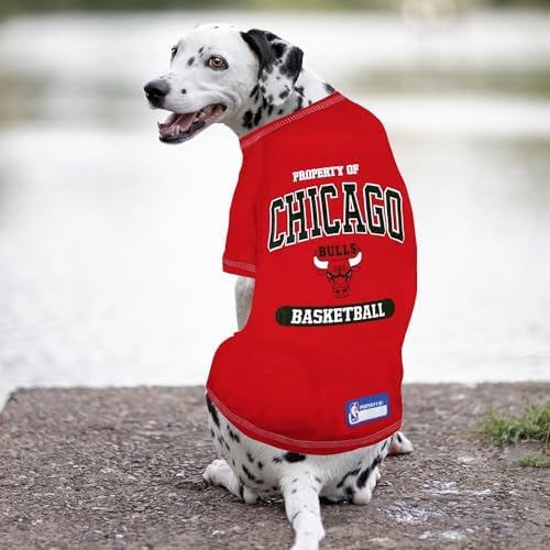 Pets First NBA Licensed Hoodies & T-shirt for Dogs & Cats, Chicago Bulls, Small